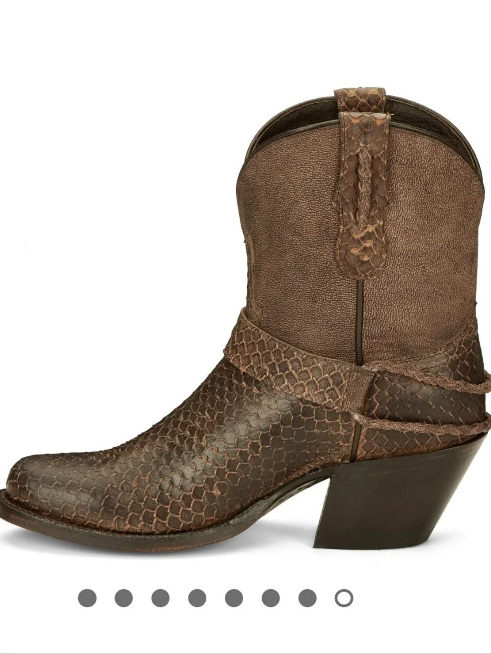 Tony Lama Espresso Bernadette Western Boots Size 7 Round Toe